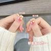 Armadura pura usada à mão rede famosa novo blush transparente de gelo manicure avançada tulipa flor tridimensional fatias de unha brancas