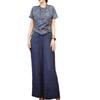25601 Gran Aimei Yiyuan 2025 Verano Nuevo Camiseta de Manga Corta Estampada Coreana Pantalones Casuales Pantalones Rectos de Color Sólido Modernos