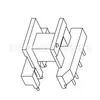 Estrutura de núcleo de transformador EE19, estrutura EE19, tipo horizontal, 4+4 pinos, alargamento unilateral -1920-2