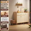 Armário de sapatos para hall de entrada, armário de armazenamento interno de grande capacidade para uso doméstico, armário de armazenamento multicamadas, armário de armazenamento simples montado na parede, sapateira