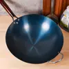 Wok Tradicional de Hierro con Fondo Redondo para Uso Doméstico, Adecuado para Estufas de Gas, Sin Recubrimiento, No se Pega Fácilmente, Listo para Usar, Venta al por Mayor