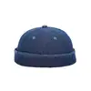 Chapéu Melão Denim Lavado Velho Estilo Americano Retro Chapéu de Chão Dobrado Moda Fat Boy da Rua Chapéu de Ajuste Personalidade Masculina