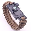 Pulseira de Paracord Faca Iniciador de Fogo Pulseira Multifuncional Acampamento Sobrevivência Aventura Pulseira de Emergência Tecida Feita à Mão