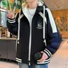 Nueva Sudadera con Capucha para Hombre de Primavera y Otoño, Suelta Casual Versátil Chaqueta Superior de Manga Larga Marca de Moda Sudadera Cardigan