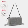 Fábrica de Guangzhou En Stock Exportación Más Vendido de Moda Bolso con Pedrería para Mujer 2026 Modelo Nuevo Brillante Totalmente con Pedrería Pequeño Cuadrado Bajo el Brazo