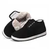 Zapatos de Algodón de Caña Alta de Invierno con Terciopelo y Suelas de Goma Engrosadas Antideslizantes Resistentes al Desgaste Zapatos de Algodón del Viejo Pekín Zapatos de Nieve Zapatos Cómodos para Exteriores