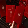 Sobres Rojos de Gamuza de Alta Gama Específicos para Bodas con el Carácter de Felicidad, Sobres Rojos para Regalo de Boda de Mil Yuanes 2026 Venta al por Mayor