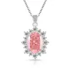 Colar de Ovo de Pombo Oversized com Pingente de Girassol de Diamante de Alto Carbono Deslumbrante, Corte Flor de Gelo de Pedra Preciosa Mais Vendido em Live-Stream, Disponível para Dropshipping