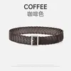 Diseño de Tejido Trenzado Bohemio Sentido de Diseño Nicho Cinturón de Borde Ancho para Mujer Accesorio Decorativo Retro de Gama Alta para Faldas Cinturón de Cuero