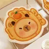 Almofada de Inverno Capivara Imitação de Caxemira Banquinho de Dormitório Almofada de Mesa e Cadeira Espessada Almofada Especial para Varanda