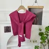 Xale com Capuz Pequeno, Novo Xale para Sala com Ar Condicionado Primavera e Verão, Gola Falsa de Tricô Fashion para Proteção Solar, Pequeno Xale de Ombro Atacado