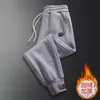 Pantalones de Chándal Forrados de Polar para Hombre Otoño Invierno Marca Americana de Moda Cordón Pantalones Largos Deportivos Sueltos Versátiles para Hombre Puño Casual
