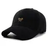 Gorra de Béisbol Moderna con Lazo para Mujer, Gorra de Pico de Moda Otoño e Invierno, Sombrero Cálido Casual Versátil para Exteriores