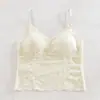 Nova Lingerie de Renda Francesa da Primavera Sutiã Feminino com Alças, Integrado com Bojos, Design Sexy nas Costas, Taça Fixa