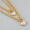 TEMU Explosiones Cadena Gruesa Retorcida de Acero Inoxidable Collar Colgante de Amor Brillante Collar con Forma de Corazón Cadena con Cierre OT