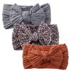 Accesorios para el cabello de lazo suave de doble capa para recién nacidos, diadema de nylon trenzado estampada para niños, traje de tres piezas