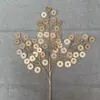 Flores Artificiais Douradas, Flores Artificiais, Eucalipto Artificial, Pequeno Eucalipto Persa, Folhas de Leque Moeda de Cobre, Folhas de Bordo Lingote Venda por Atacado