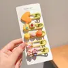 Pinzas de Colores Ovaladas para el Cabello de Niñas, Pinzas BB para Flequillo y Cabello Fino, Pinzas para el Pelo de Bebé Lindas de Cuadros de Gota de Agua