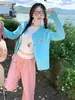 Chaqueta cárdigan única y súper elegante de estilo coreano para mujer, nuevo modelo 2026, suéter de punto amarillo, top para atuendo de principios de otoño estilo coreano