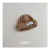 Gorros de Invierno Cálidos de Punto Estilo Coreano para Niños y Niñas, Gorros de Lana Versátiles, Gorros de Piel de Melón a Prueba de Viento para Bebés al Aire Libre, Gorros para el Frío