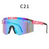 Nuevas Gafas Polarizadas Europeas y Americanas de Una Pieza, Montura Grande, Gafas de Sol Coloridas, Gafas Deportivas para Ciclismo, Gafas de Moda Transfronterizas