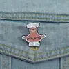 Broche Transfronterizo Nueva Serie Personalizada de Animales Insignia de Accesorio de Metal Estilo Perezoso de Yoga Lindo de Dibujos Animados Creativo