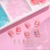 Acessórios de Nail Art Flor Rosa Rosa Iridescente Colorida Resina de Unha DIY Unhas Usáveis Fábrica Atacado Cristal