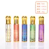 Botella Octagonal de Aceite Esencial Chapada en Oro, Botella Spray de Perfume Cosmético, Botella Roller de Aceite Esencial para Masaje, Set de Productos para el Cuidado de la Piel, Transfronterizo