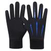 Luvas de Ciclismo Outono e Inverno Forradas com Lã Quentes Luvas Masculinas de Dedo Inteiro Luvas de Tela de Toque Quentes à Prova de Vento para Exterior Outono e Inverno
