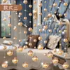 Cortina de Cuentas de Cristal Cortina de Puerta Divisor Sala de Estar Vestíbulo Pantalla Decorativa Baño Dormitorio Cortina Feng Shui No Requiere Taladro