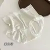 Falda Azul Pequeña 6057 Encaje Acanalado Suave Amigable con la Piel Recorte Ropa Interior Femenina Cintura Media Sin Costuras Moldeadora de Cadera Algodón Puro Triángulo de Entrepierna Bragas