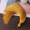 16cm de Alto Gama Flecos de Borla Puramente Hechos a Mano Accesorios para Joyería DIY Nudo Chino Cinta de Seda Artificial Círculo Borla Venta al Por Mayor