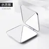 Espejo de Bolsillo Plegable de Acero Inoxidable Metálico de Doble Cara Anticaídas, Personalizable con Logo, Espejo de Maquillaje Portátil Doble Cara Irrompible, Espejo Pequeño