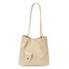 Bolsa de ombro feminina tecida estilo ins transfronteiriça, bolsa de mão tote de grande capacidade do fabricante, bolsa da moda e simples para mãe e filha