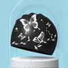 Gorro de natación de silicona estampada para adultos para hombres y mujeres alta elasticidad cómodo para la cabeza profesional para natación buceo al por mayor