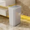 Bote de Basura con Tapa para Uso Doméstico, Estilo Lujoso de Alta Gama, Adecuado para Baño y Cocina, Bote de Basura Grande Tipo Presión para Espacios Estrechos
