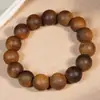 Pulsera de Madera de Aloes de Vietnam Huang Qinan, Rosario Wenwan, Pulsera de Cuentas Budistas Unisex, Seda Suave, Material Viejo, Adorno de 108 Cuentas de Rosario