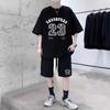 Terno casual Wafflour da moda nacional, masculino, estilo chinês, solto, plus size, camiseta de manga curta, shorts, casual, tudo combinando