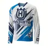 Maillot de descenso, ropa para moto todoterreno, camiseta de manga larga para bicicleta de montaña, camiseta de cuello redondo, transpirable
