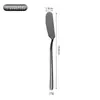 Cuchillo de Mantequilla de Acero Inoxidable 304 de Lujo para Cocina Occidental, Untador de Mantequilla, Cuchillo para Pan con Mermelada y Queso con Mango Largo