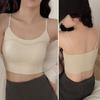22886 # Chaleco Casual Todo en Uno Sin Costuras para Ropa Interior y Exterior. Ropa Interior con Tirantes Finos y Líneas tipo Nube para Mujer