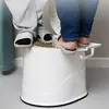 Inodoro Móvil Inodoro para Ancianos Mujeres Embarazadas Inodoro Portátil para Adultos Silla Inodoro de Plástico Escupidera de Interior para el Hogar