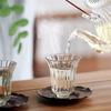 Venta al por mayor de fábrica vidrio borosilicato alta transparencia Copa de fragancia copa de vino Copa Mágica de Flores creativa taza de té pétalo