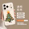 Dropshipping Apple Natal 17 Árvore 13 Ano Novo 16 Promax Adequado para iPhone 15 Transparente Macia 14 Capa de Celular Desenho Animado