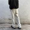 Pantalones de Chándal de Estilo Americano para Otoño e Invierno, Forrados de Polar, Corte Limpio, Bordado de Cimitarra en las Cuatro Esquinas, Espesos, Color Sólido, Versátiles, Pierna Recta