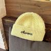 Gorro de Punto de Gran Circunferencia para Mujer 2025 Nuevo Estilo Otoño e Invierno, Hace que la Cara Parezca Más Pequeña, Cálido, Protector de Orejas, a Prueba de Frío, Gorro de Lana Blanco Crudo, Moderno