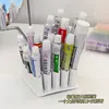 Caixa Organizadora de Pomadas Medicinais com Divisórias, Organizador de Cremes para Mesa, Suporte Multifuncional para Pomadas e Medicamentos Pequenos em Formato de Tubo