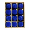 Decoraciones Navideñas Bolas para Colgar en el Árbol de Navidad Bolas Recubiertas de Terciopelo en Caja Paquete de 12 6/8cm Adornos Rojo Vino Café Verde Oscuro