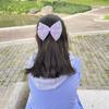 Joyería de Corea del Sur tela seersucker Pinza para el pelo con lazo de perlas Pinza para el pelo DIY para niños Banda para el pelo Tocado Accesorios de decoración para zapatos y sombreros