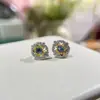 Pendientes de zafiro natural boutique zafiro azul real es un tesoro de alta calidad es una de las cinco piedras preciosas principales 3x4